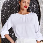 Bluzka Kolor biały SINSAY 3642Z 00X
