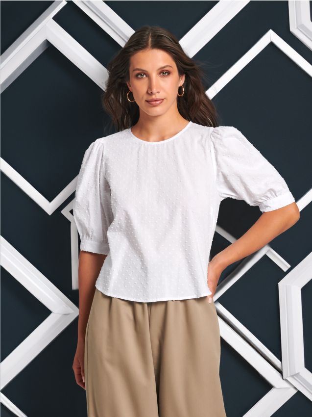 sinsay-bluzki-damskie-857kuw-1.jpg Bluzka Kolor biały SINSAY 600BA 00X - obrazek 1