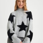 Sweter ze stójką Kolor szary SINSAY 7460J 09M