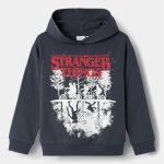 NAME IT Bluza STRANGER THINGS 13227984 Granatowy Regular Fit | Modivo.pl