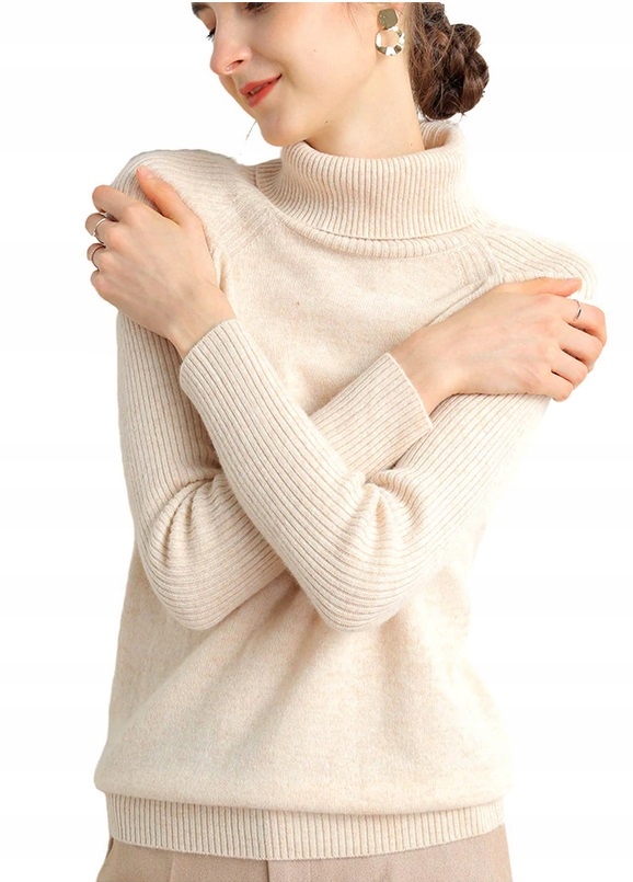 sweter-z-welna-544dnb.jpg SWETER WEŁNIANY WEŁNA MERINO BEŻOWY M • Cena • Opinie Allegro - obrazek 1