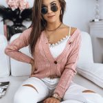Sweter damski rozpinany DURKI różowy Dstreet MY1643 Inna marka | Moda Sklep EMPIK.COM