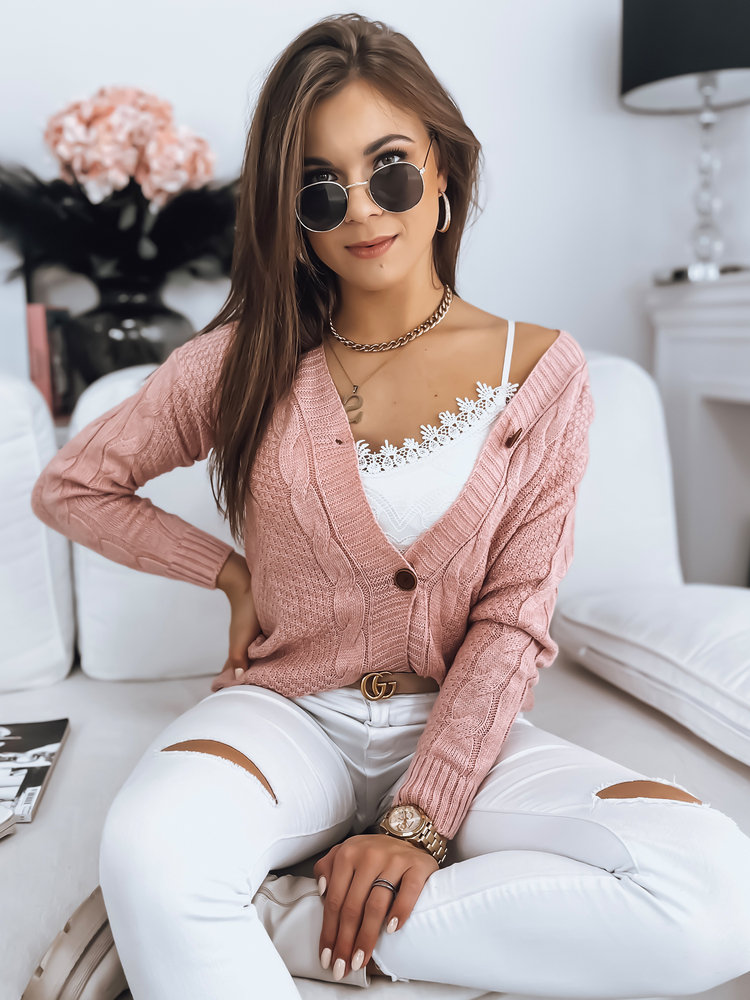 sweterek-rozpinany-damski-403ydh-1.jpg Sweter damski rozpinany DURKI różowy Dstreet MY1643 Inna marka | Moda Sklep EMPIK.COM - obrazek 1