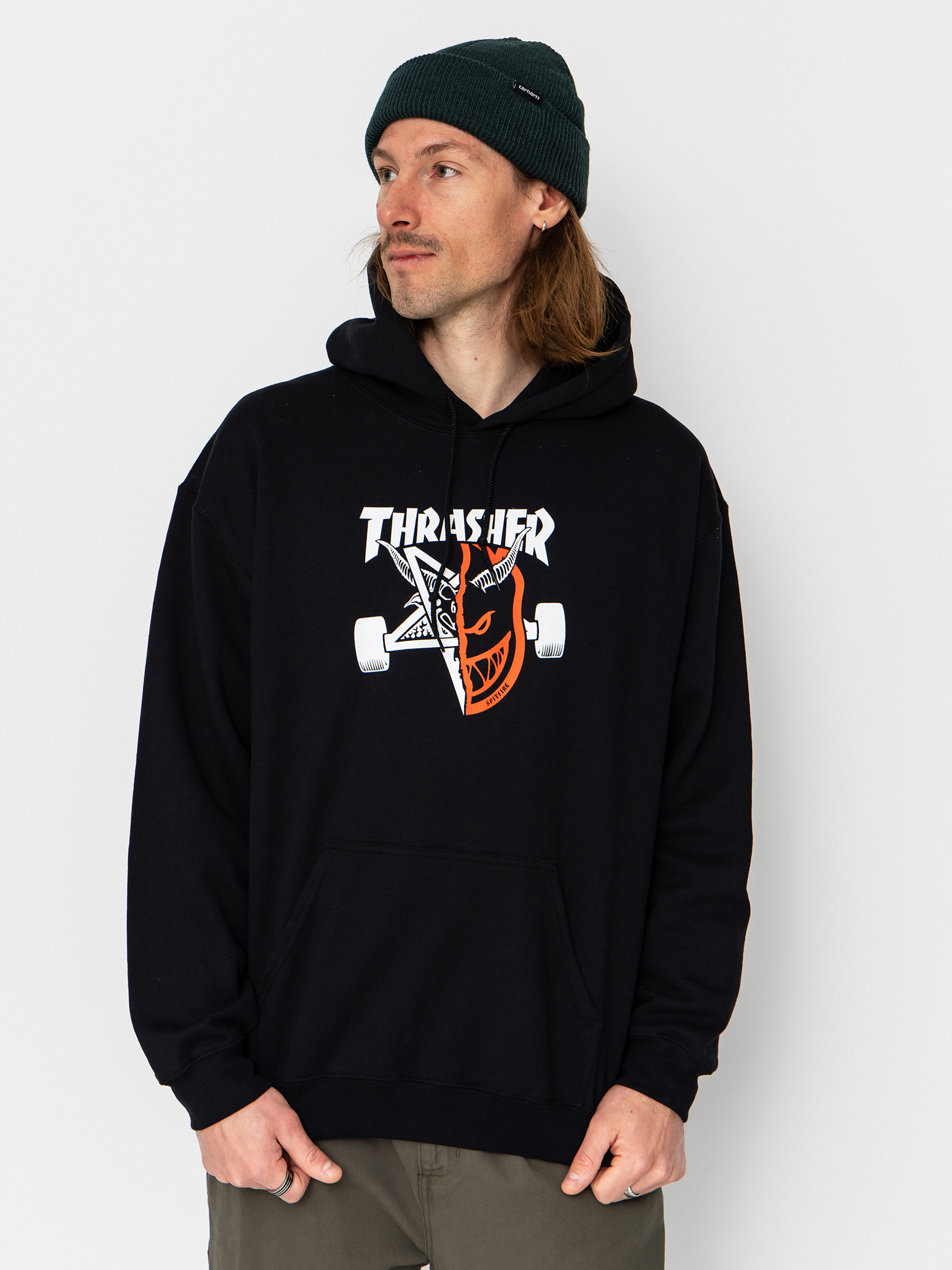 thrasher-bluza-572sjl-1.jpg Bluza z kapturem Thrasher x Spitfire Thrash & Burn HD (black) - obrazek 1