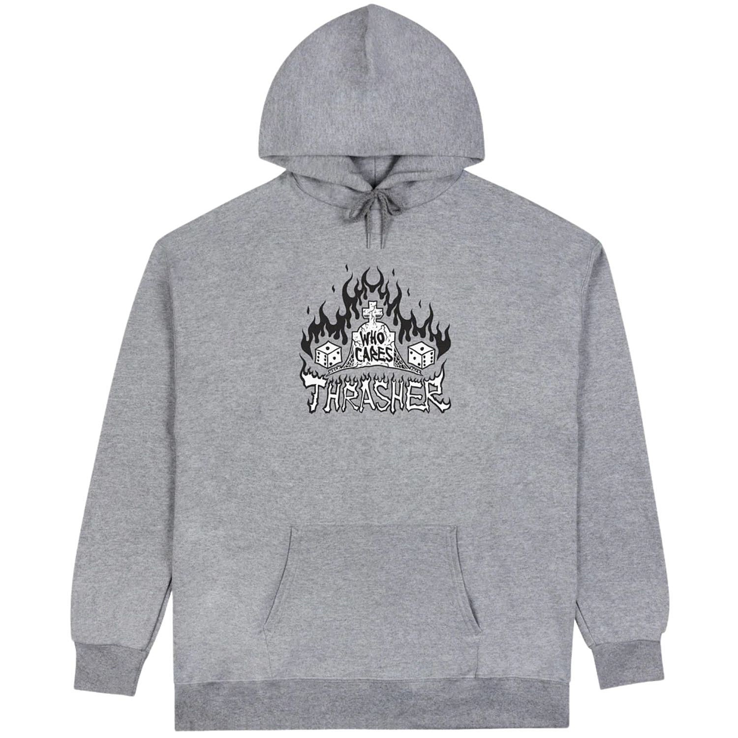 thrasher-bluza-661cno-1.jpg bluza Thrasher Who Cares by Neckface Hoodie Sport Grey blackcomb shop.pl - obrazek 1