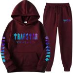 Męskie Dresy TRAPSTAR, Modny Nadruk W Litery Bluza Z Kapturem + Spodnie Dresowe 2 częściowa Bluza Outdoor Running Wyściełane Spodnie Pulower Casual Sport Zestaw Odzieży Sportowej (Color : Burgundy, : Amazon.pl: Moda