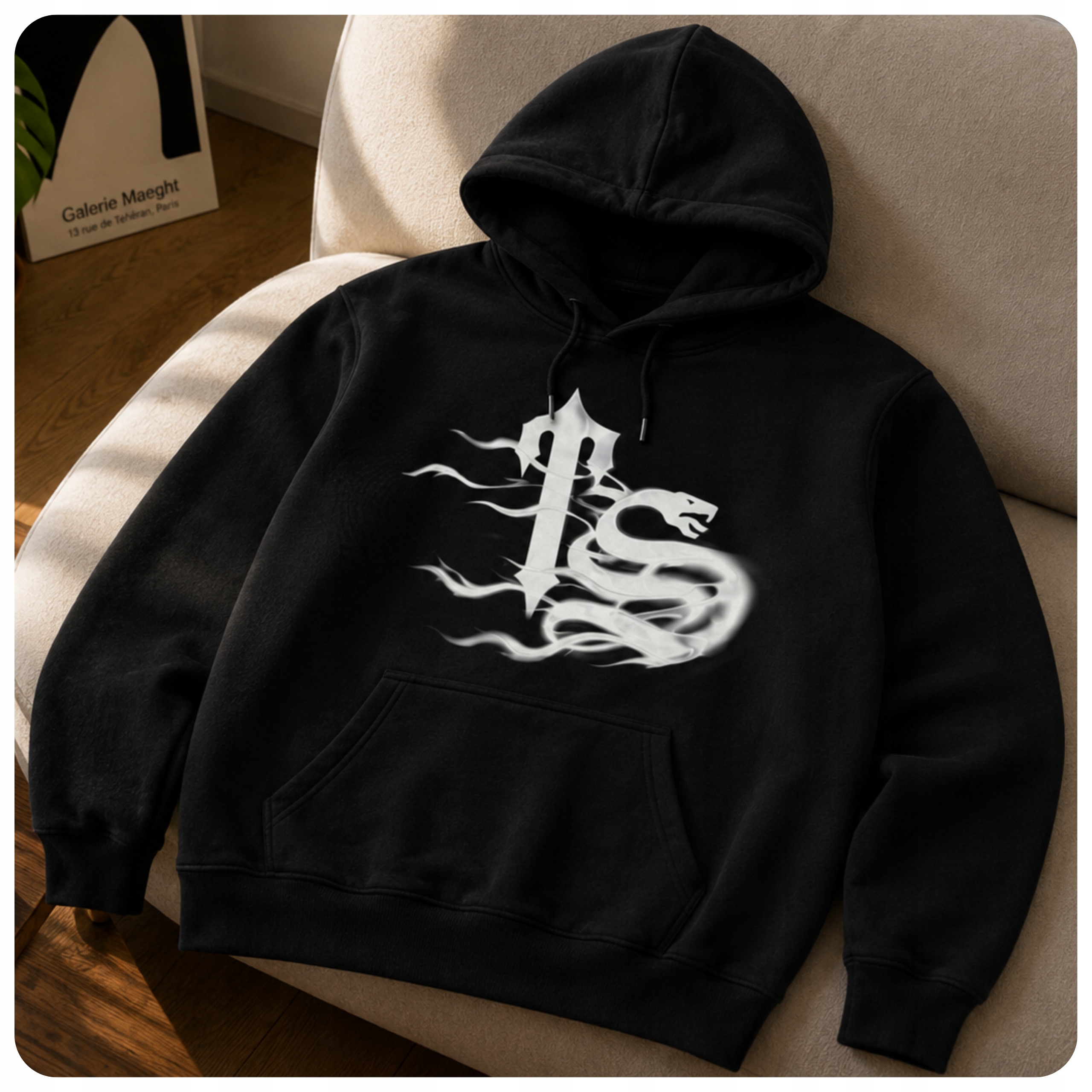 trapstar-bluza-869fbu-1.jpg Wiosenna Wyprzedaż Trapstar TS Flame Print Hoodie Black + Naklejka Gratis! - obrazek 1