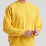 Bluza męska bez kaptura żółta Fruit of the Loom
