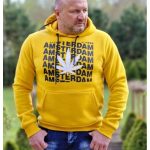 Żółta bluza męska kangurka z kapturem Spedboy 2297