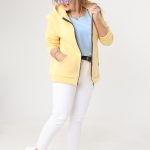 Bluza damska rozpinana PLUS SIZE żółta 44 52 44