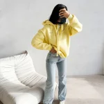 Bluza damska Oversize OLAVOGA RUNAWAY Żółty
